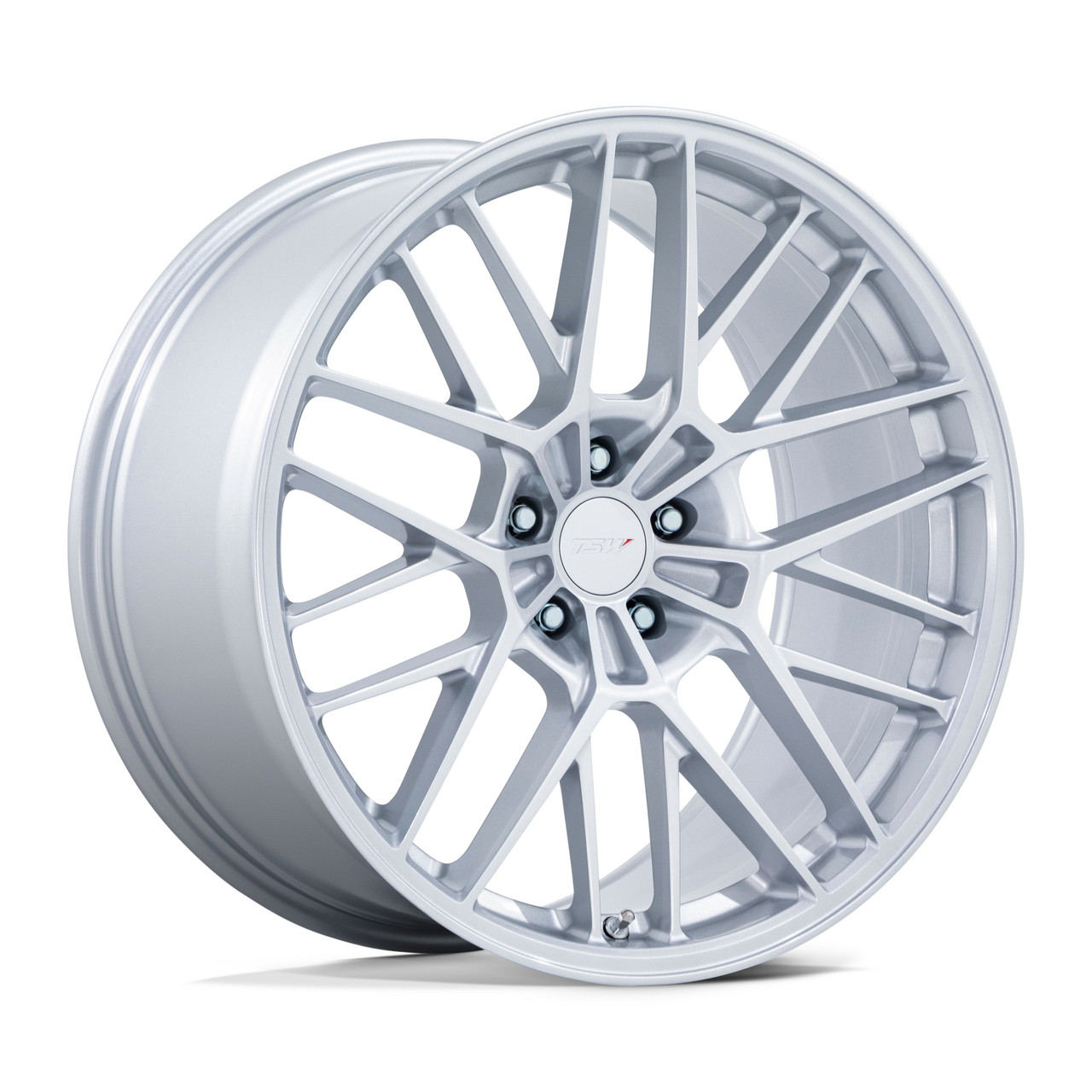 20" TSW TW001 Daytona Gloss Silver 20x10.5 Wheel 5x112 38mm Flow Formed Rim