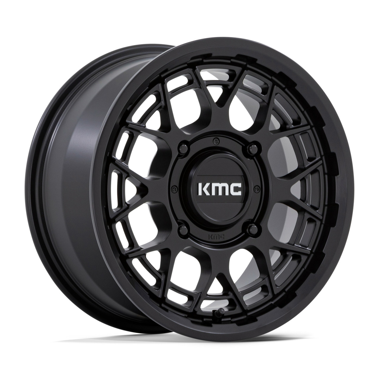 Set 4 15" KMC Powersports KS139 Technic UTV Matte Black 15x7 Wheels 4x156 38mm