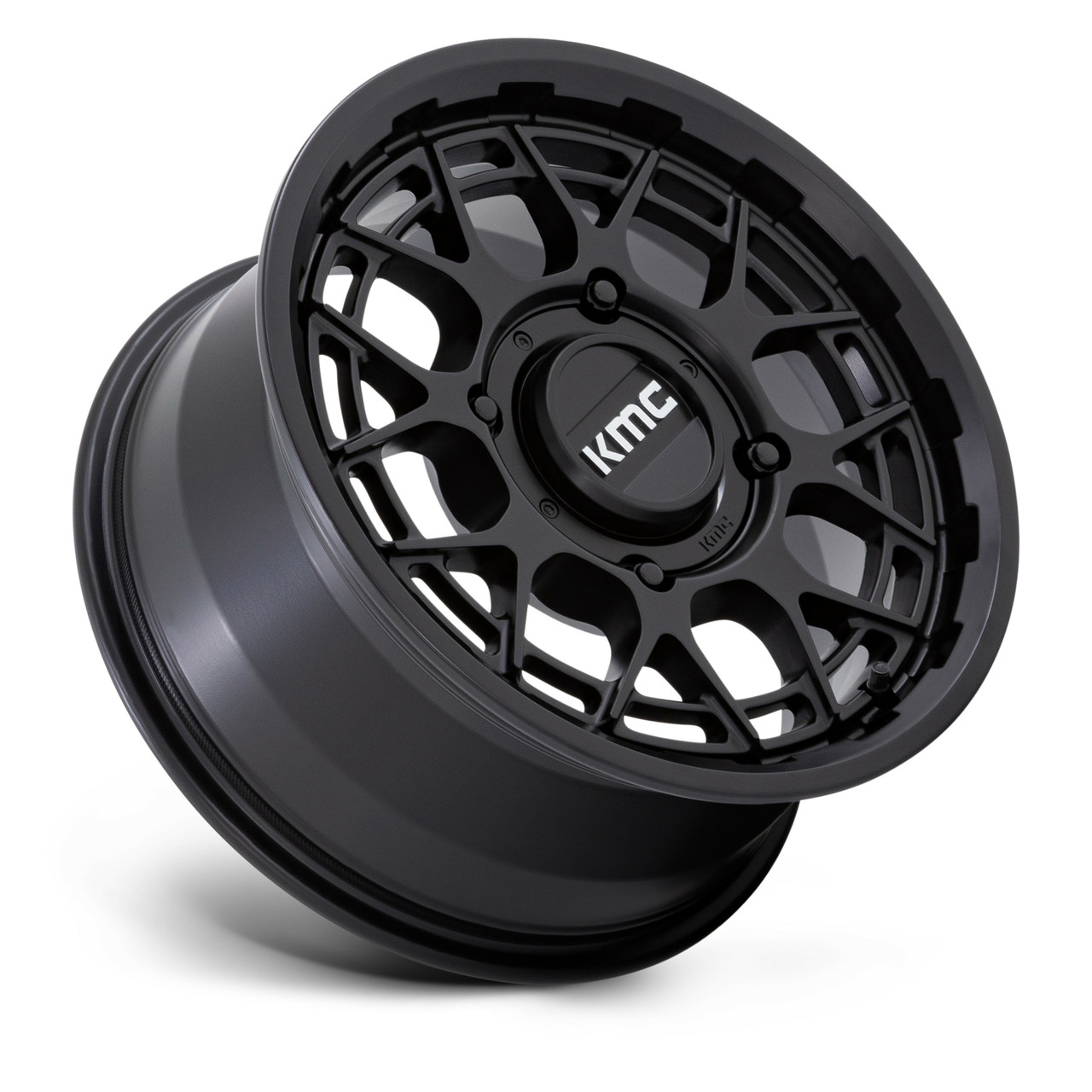 Set 4 15" KMC Powersports KS139 Technic UTV Matte Black 15x7 Wheels 4x156 38mm
