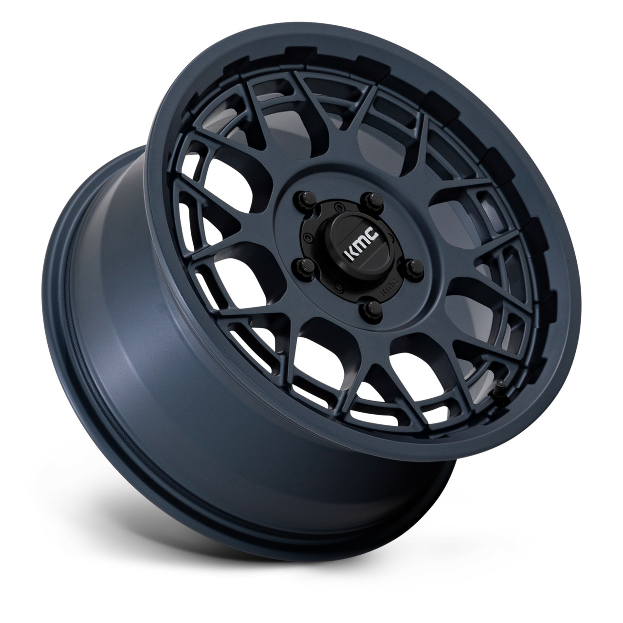 Set 4 15" KMC Powersports KS139 Technic UTV Metallic Blue 15x7 Wheels 4x156 38mm