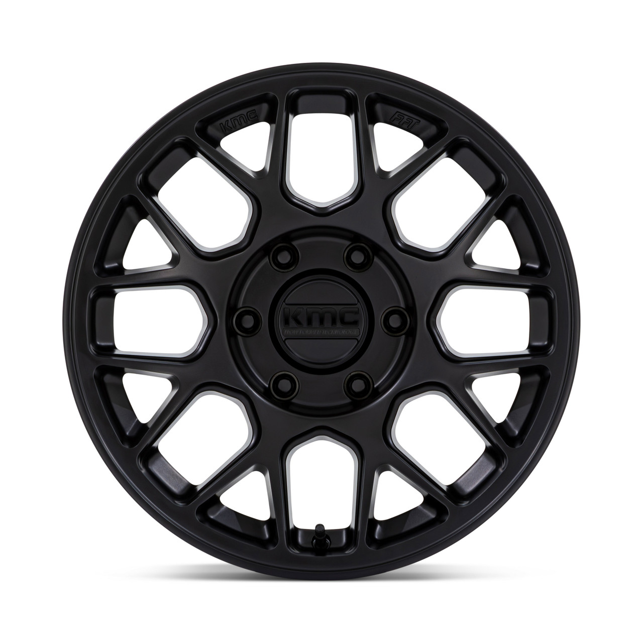 17" KMC KM730 Hatchet Matte Black 17x8.5 Wheel 6x5.5 25mm For Nissan Truck Rim