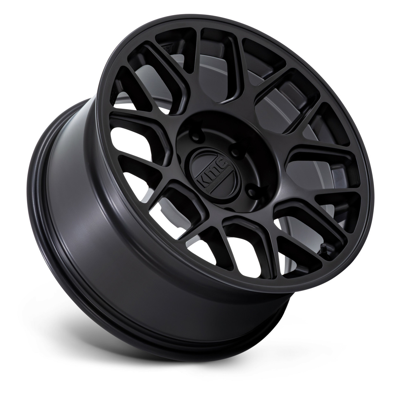 Set 4 17" KMC KM730 Hatchet Matte Black 17x8.5 Wheels 6x5.5 25mm For Nissan Rims