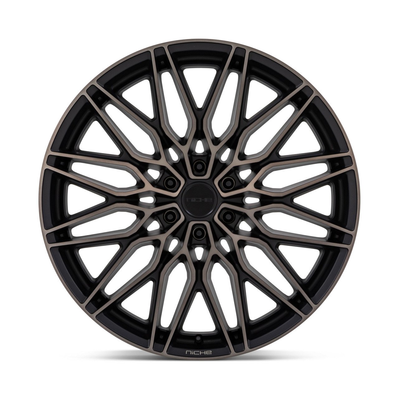 Set 4 20" Niche NC278 Calabria 6 Black Machined Dark Tint 20x9.5 6x135 30mm Rims