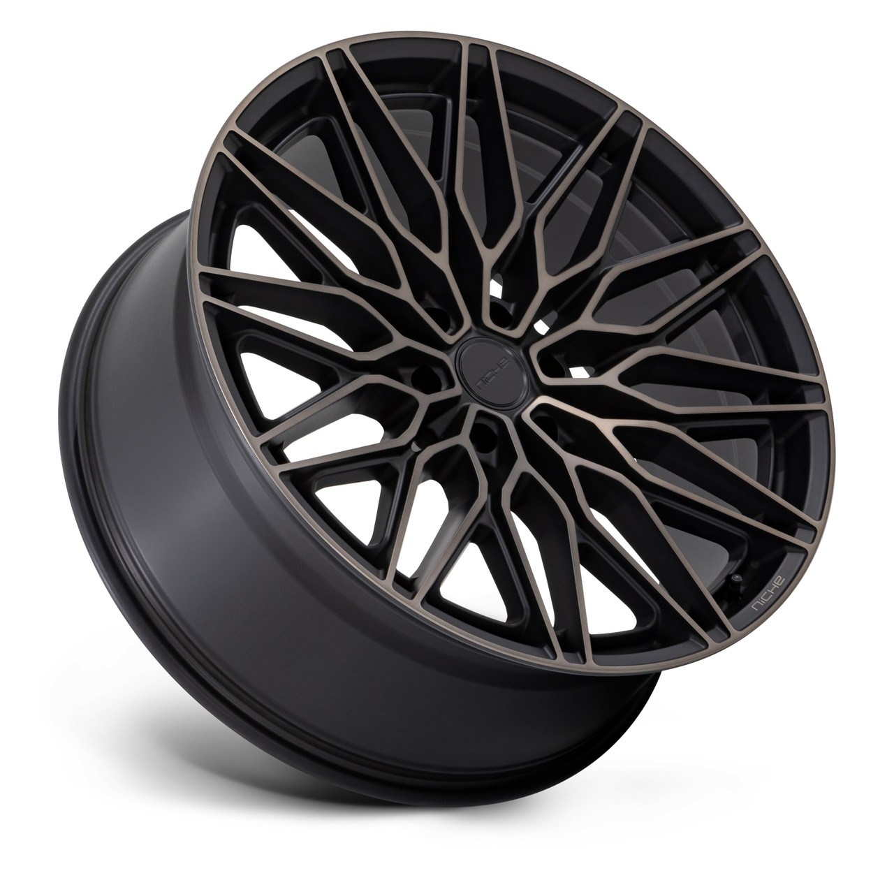 Set 4 20" Niche NC278 Calabria 6 Black Machined Dark Tint 20x9.5 6x135 30mm Rims