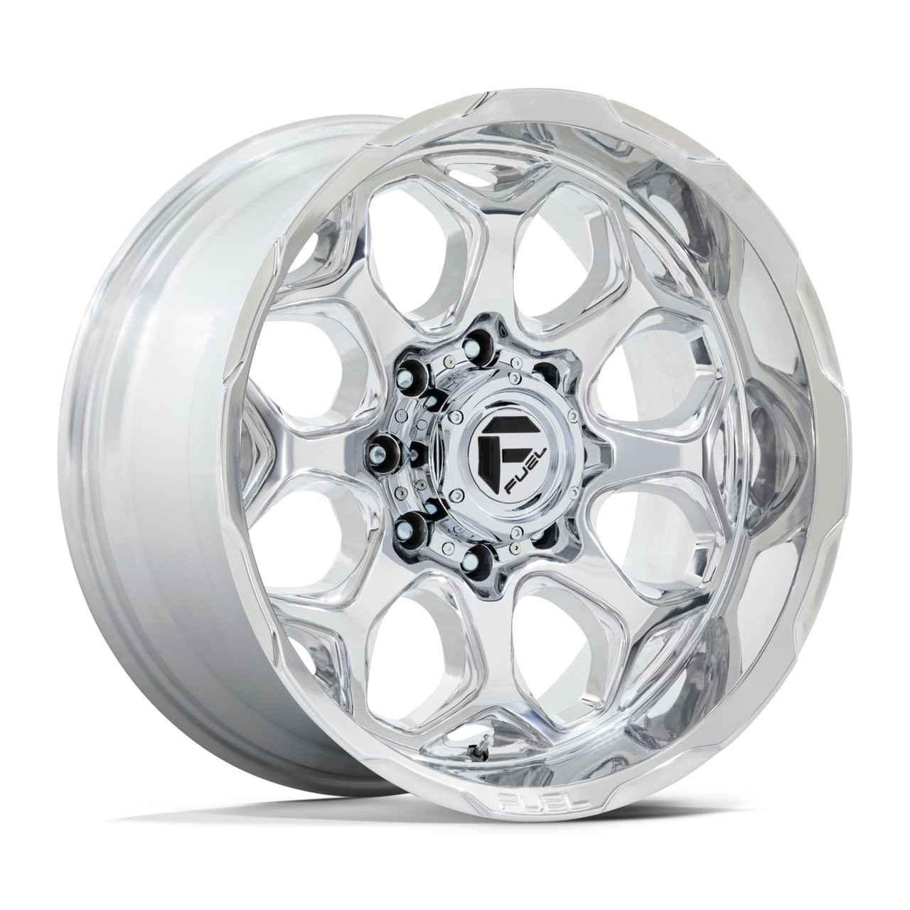 22" Fuel 1PC FC862 Scepter Polished Milled 22x12 Wheel 8x180 -40mm For Chevy GMC