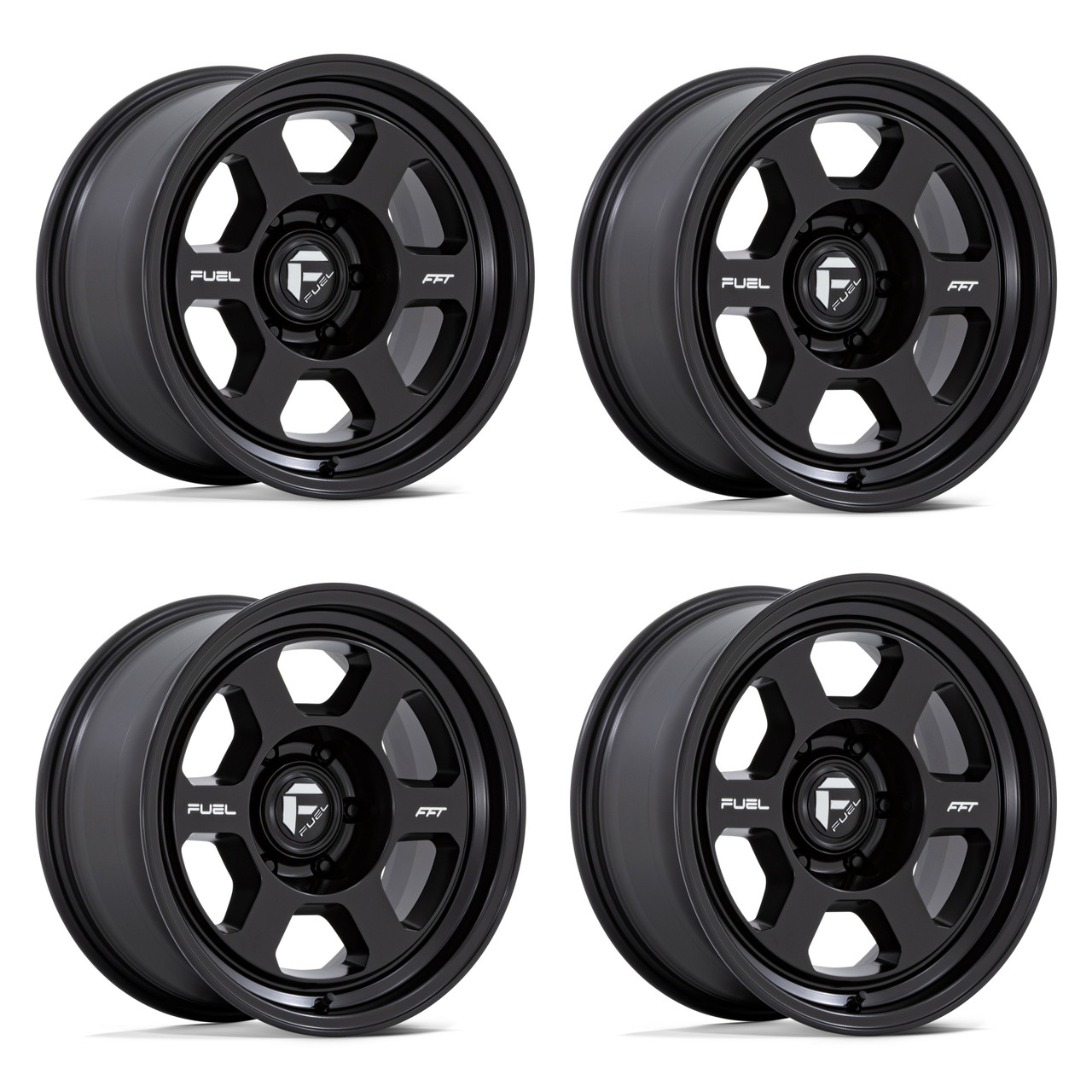 Set 4 18" Fuel FC860 Hype Matte Black 18x8.5 Wheels 5x150 10mm For Toyota Rim