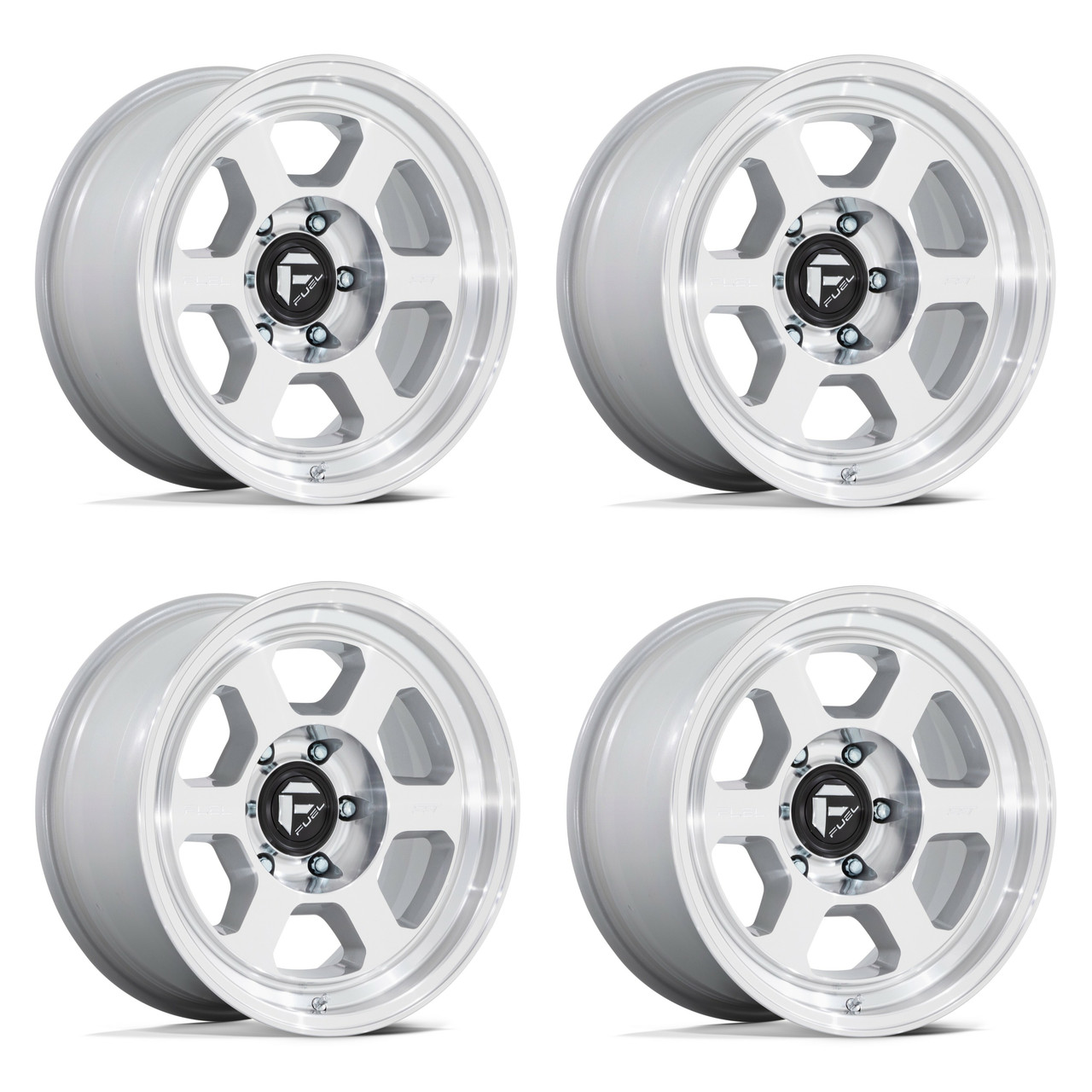 Set 4 18" Fuel FC860 Hype 18x8.5 6x135 10mm Machined Wheel For Ford Lincoln Rim