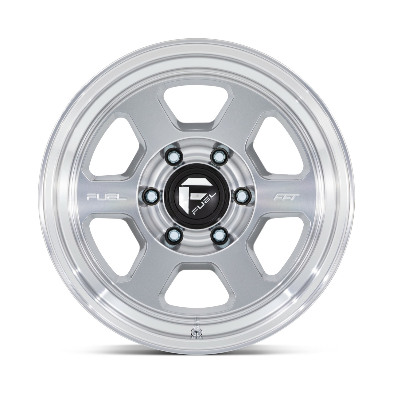 Set 4 17" Fuel 1PC FC860 Hype 17x8.5 5x5 -10mm Machined Wheels Lifted Truck Rims