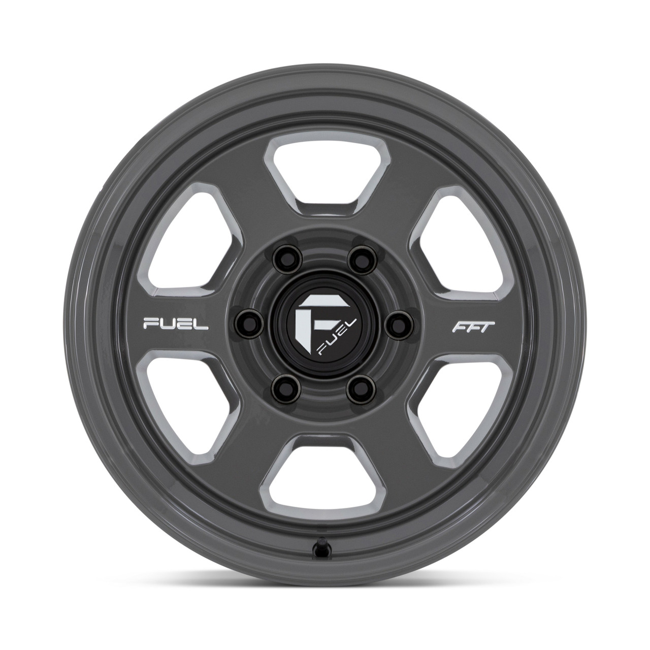 Set 4 18" Fuel FC860 Hype 18x8.5 6x5.5 -10mm Battleship Gray Rims Lifted Wheels
