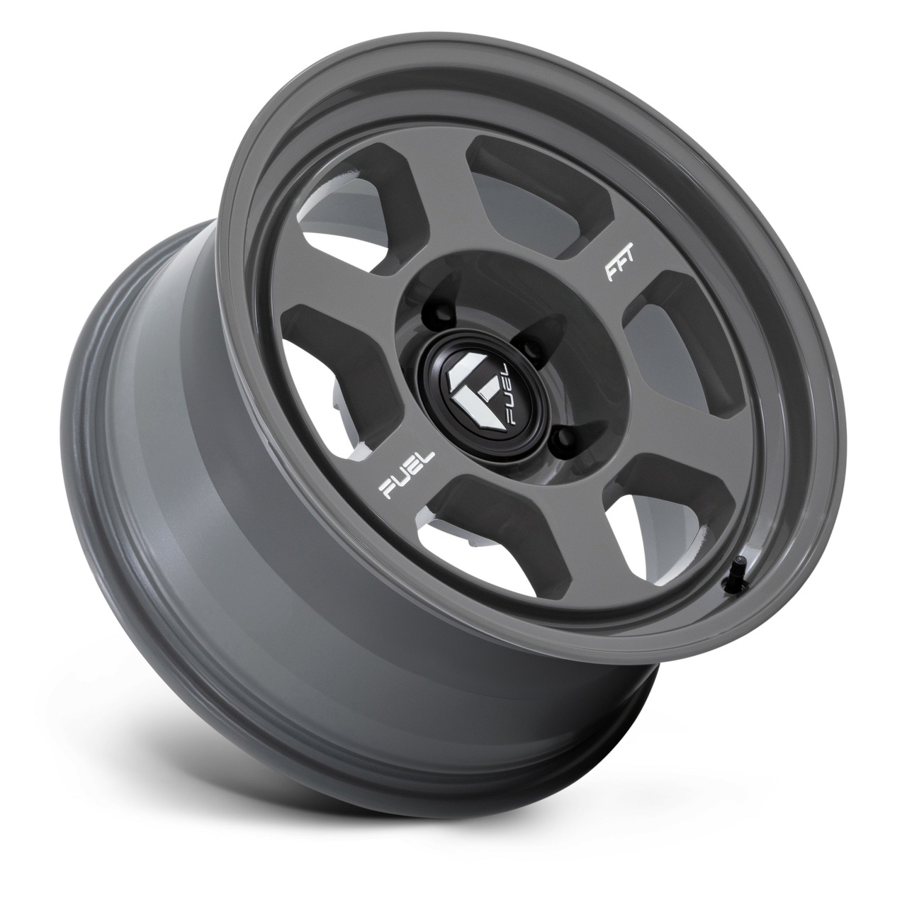 Set 4 18" Fuel FC860 Hype 18x8.5 6x5.5 -10mm Battleship Gray Rims Lifted Wheels