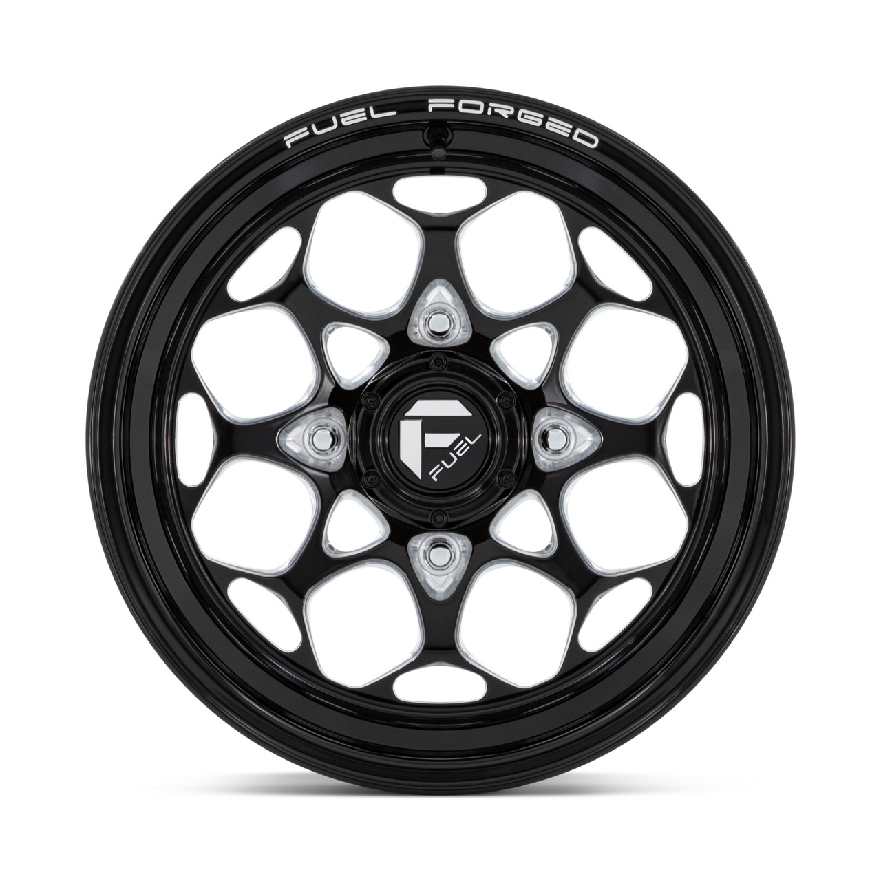 Set 4 15" Fuel UTV FV400 Scepter UTV Gloss Black Milled 15x10 Wheels 4x137 0mm