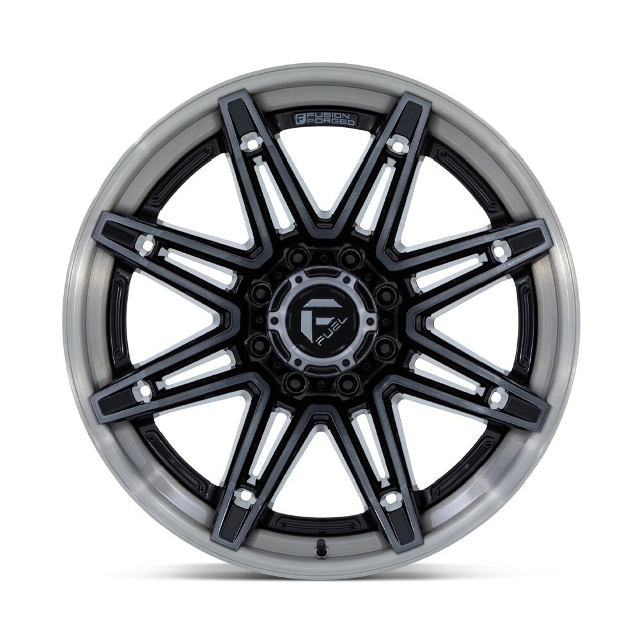 Fuel FC401 Brawl 24x12 8x6.5 Gloss Black Brushed Gray Tint Wheel 24" -44mm Rims
