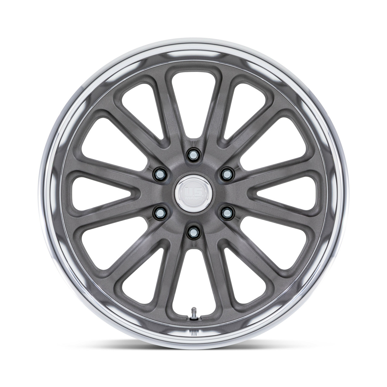 20" US Mag UC145 Rambler 6 Matte Gunmetal Diamond Cut Lip 20x8 Wheel 6x5.5 01mm