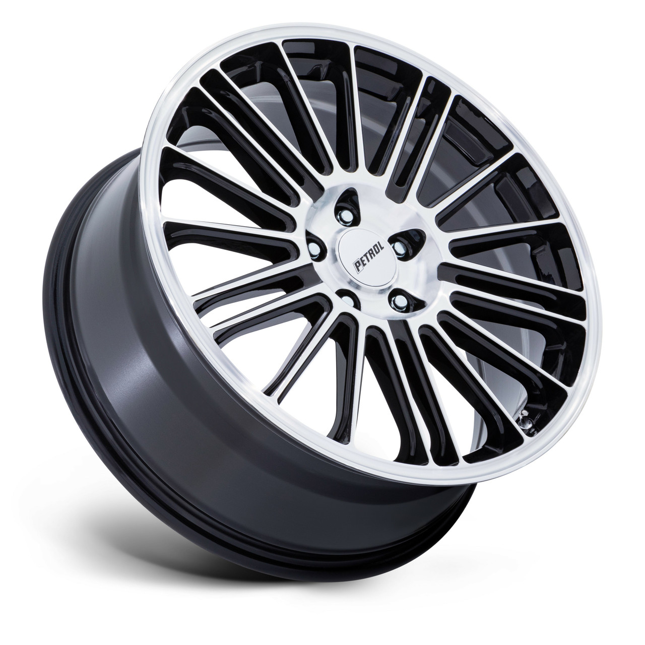 19" Petrol PE001 P1D Gloss Black Machined Face 19x8 Wheel 5x112 40mm Rim