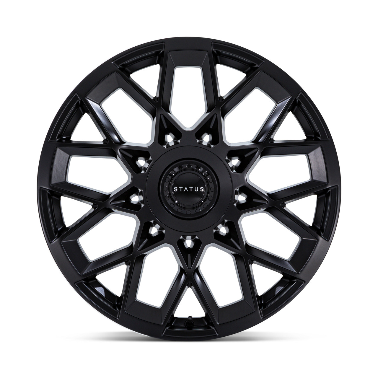 Set 4 24" Status St005 Matrix Matte Black 24x10 Wheels 5x120 5x130 35mm Rims