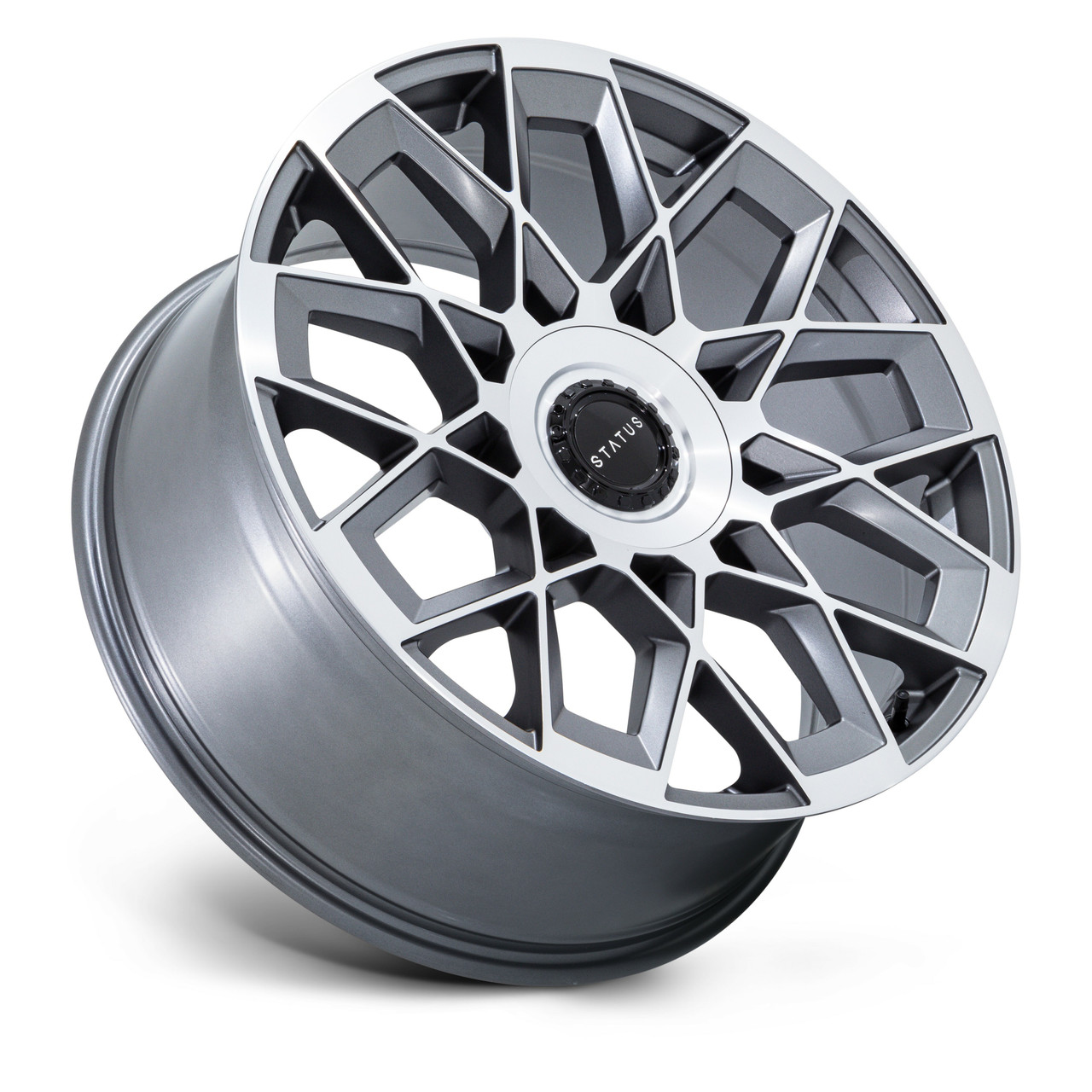 Set 4 22" Status ST005 Matrix Anthracite Mirror 22x9.5 Wheels 6x120 6x132 30mm