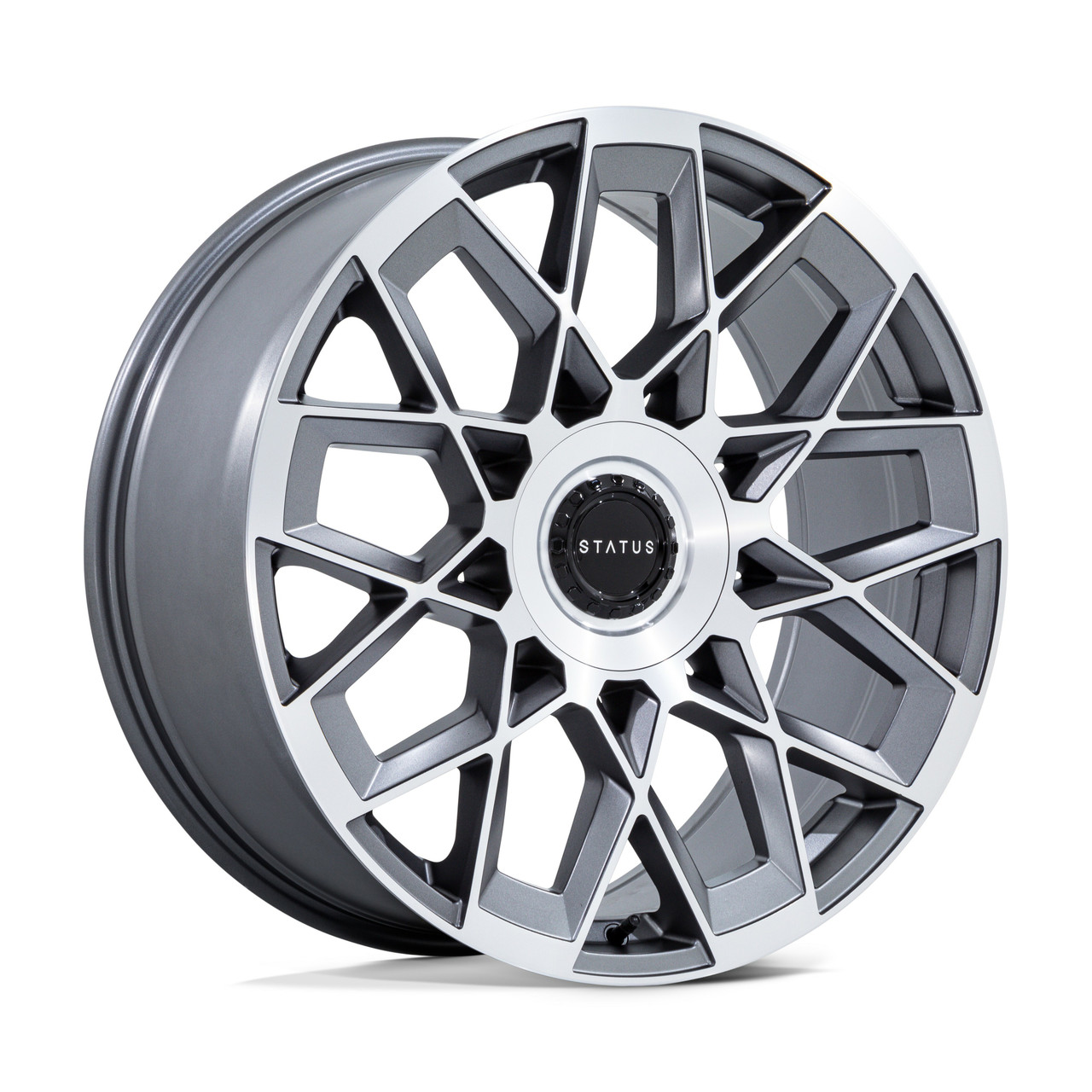 Set 4 22" Status ST005 Matrix Anthracite Mirror 22x9.5 Wheels 5x112 5x120 20mm