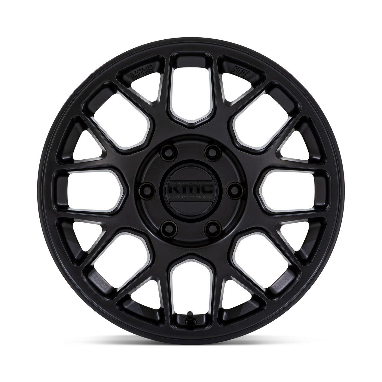 17" KMC KM730 Hatchet Matte Black 17x8.5 Wheel 6x120 25mm For Chevy GMC Rim