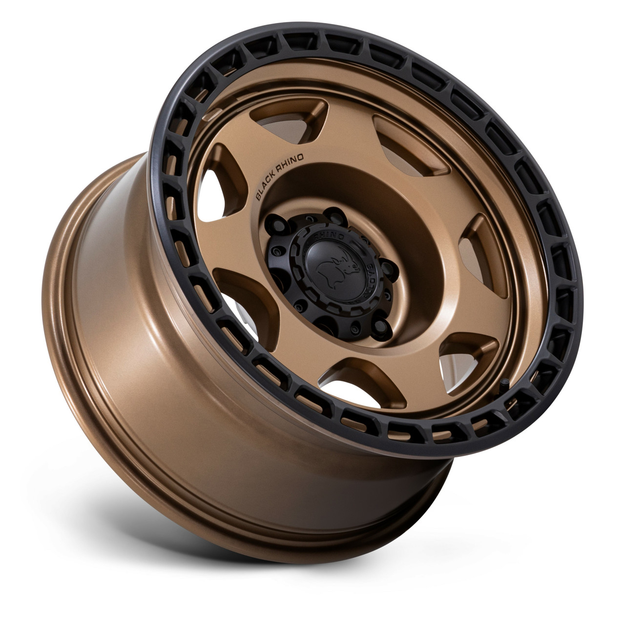 Set 4 17" Black Rhino BR018 Voyager Bronze Matte Black Lip 17x8.5 6x5.5 0mm Rims