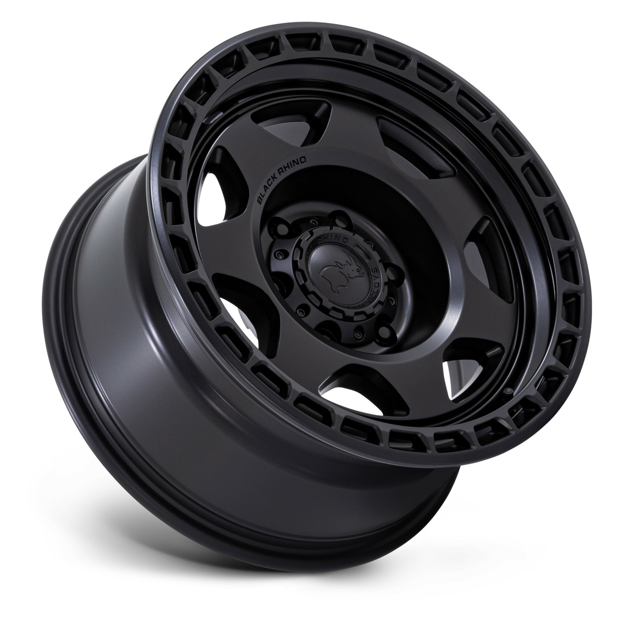 17" Black Rhino BR018 Voyager Matte Black 17x8.5 Wheel 6x5.5 -10mm Lifted Rim