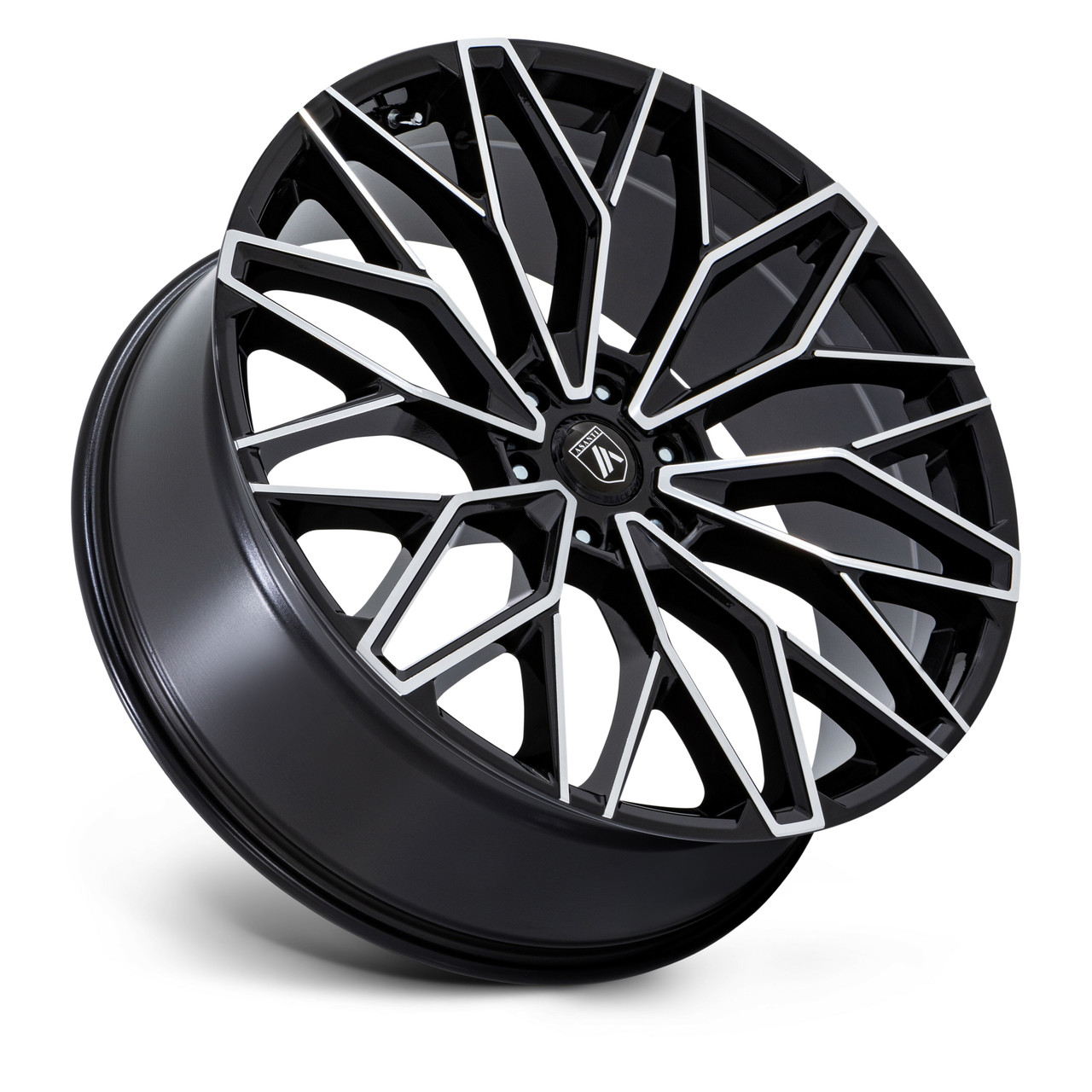 24" Asanti Black AB050 Mogul 6 Gloss Black Machined Face 24x10 Wheel 6x135 30mm