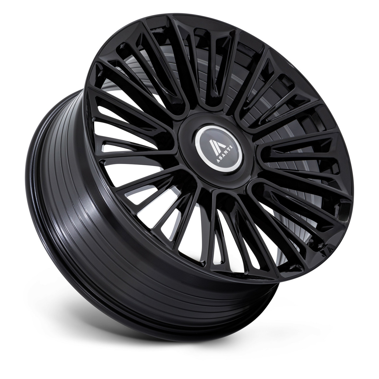24" Asanti Black AB049 Premier Gloss Black 24x10 Wheel 6x135 6x5.5 30mm Rim