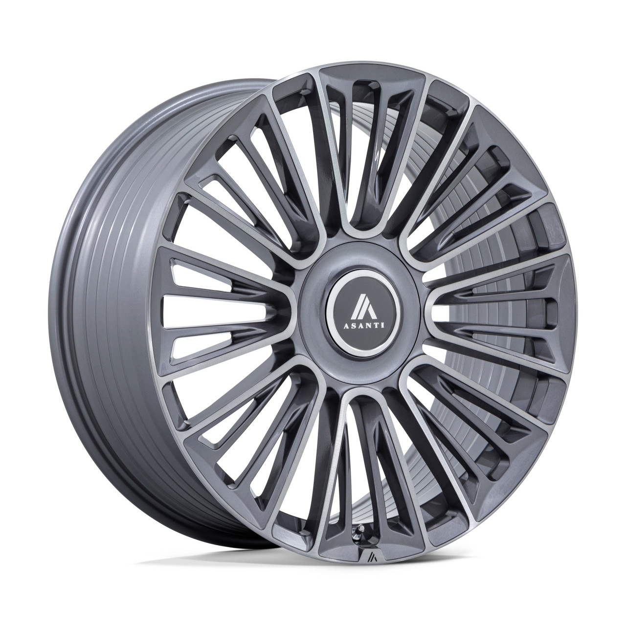 Set 4 24" Asanti Black AB049 Premier Anthracite Brushed 24x10 6x135 6x5.5 30mm