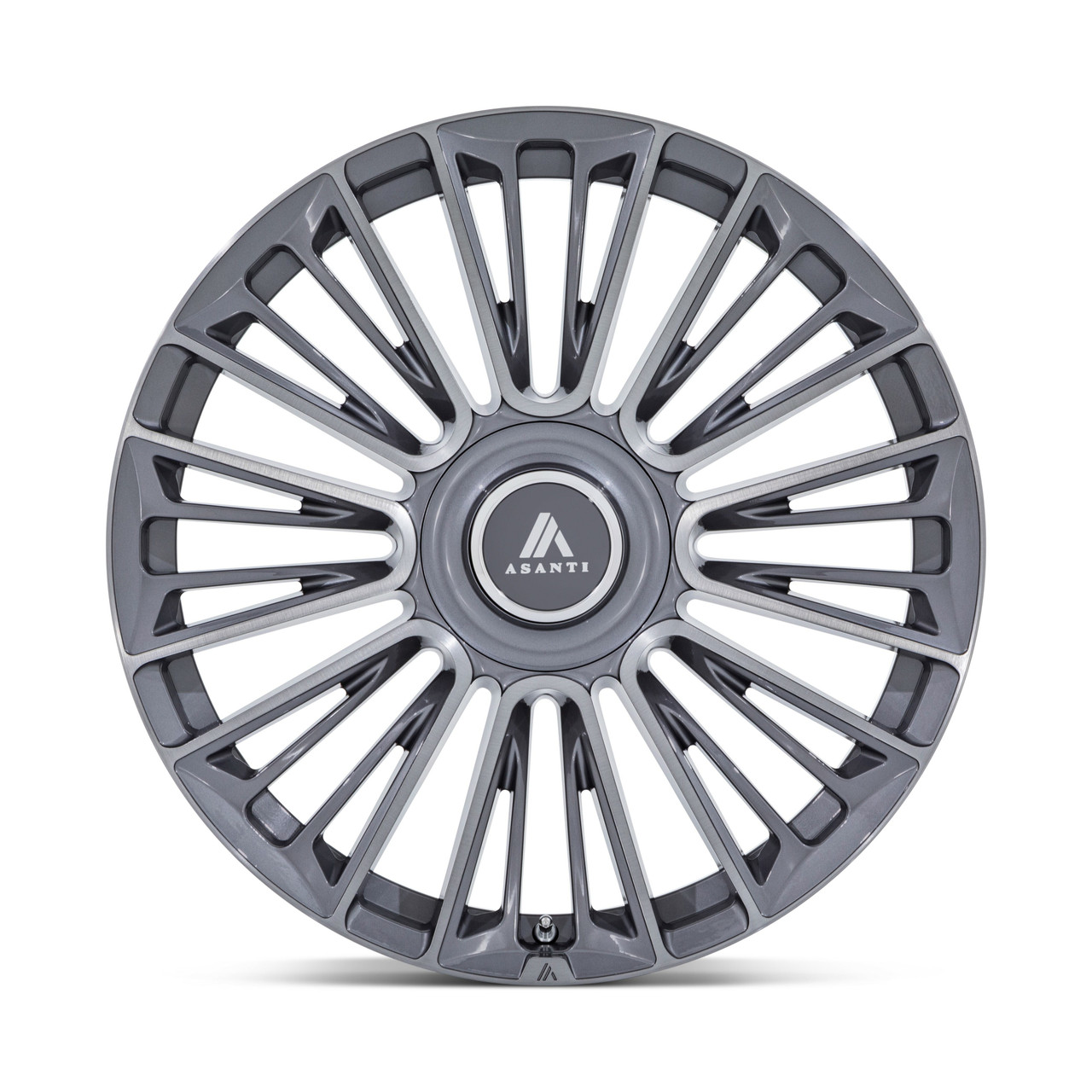 24" Asanti Black AB049 Premier Anthracite Brushed 24x10 Wheel 5x112 5x120 20mm