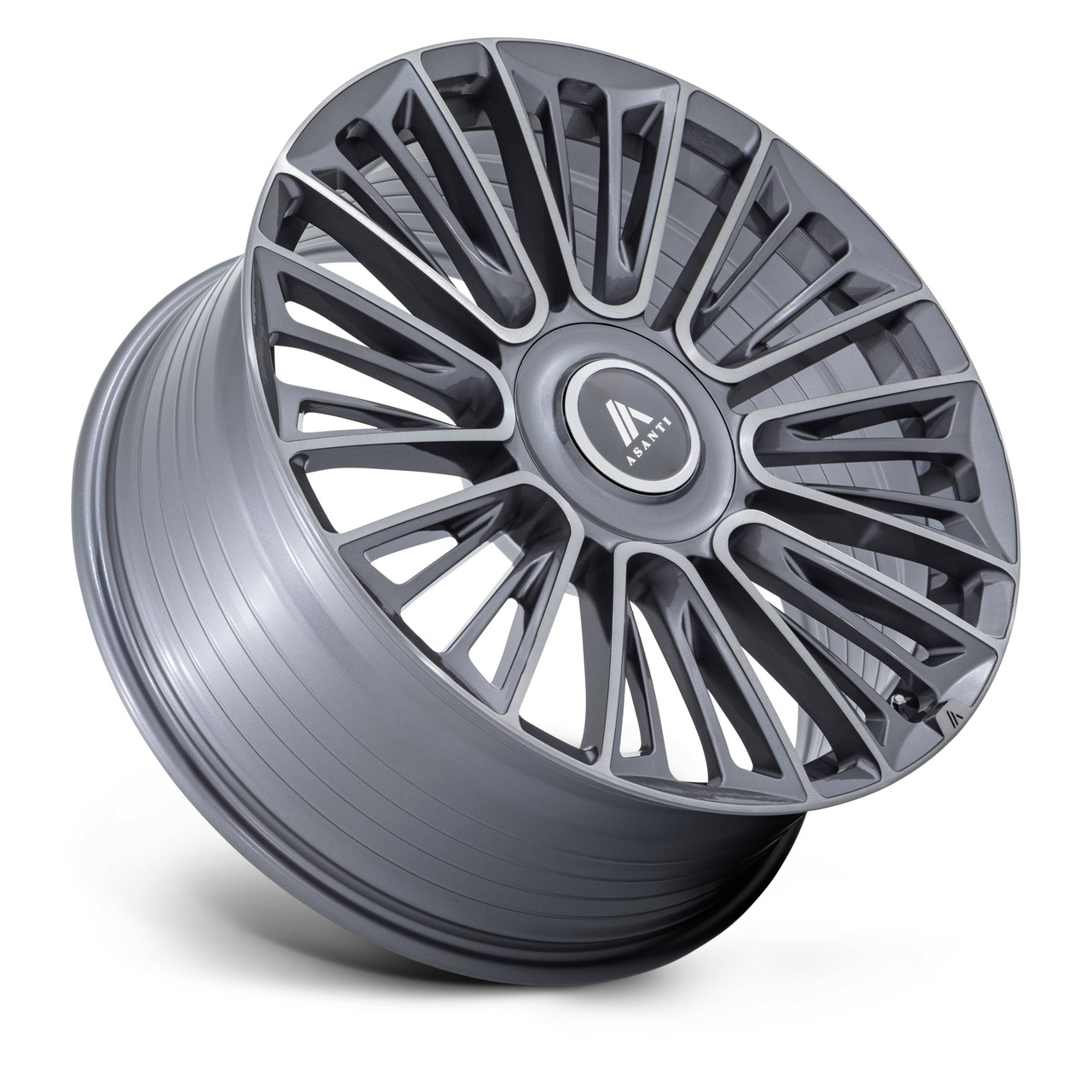 24" Asanti Black AB049 Premier Anthracite Brushed 24x10 Wheel 5x112 5x120 20mm