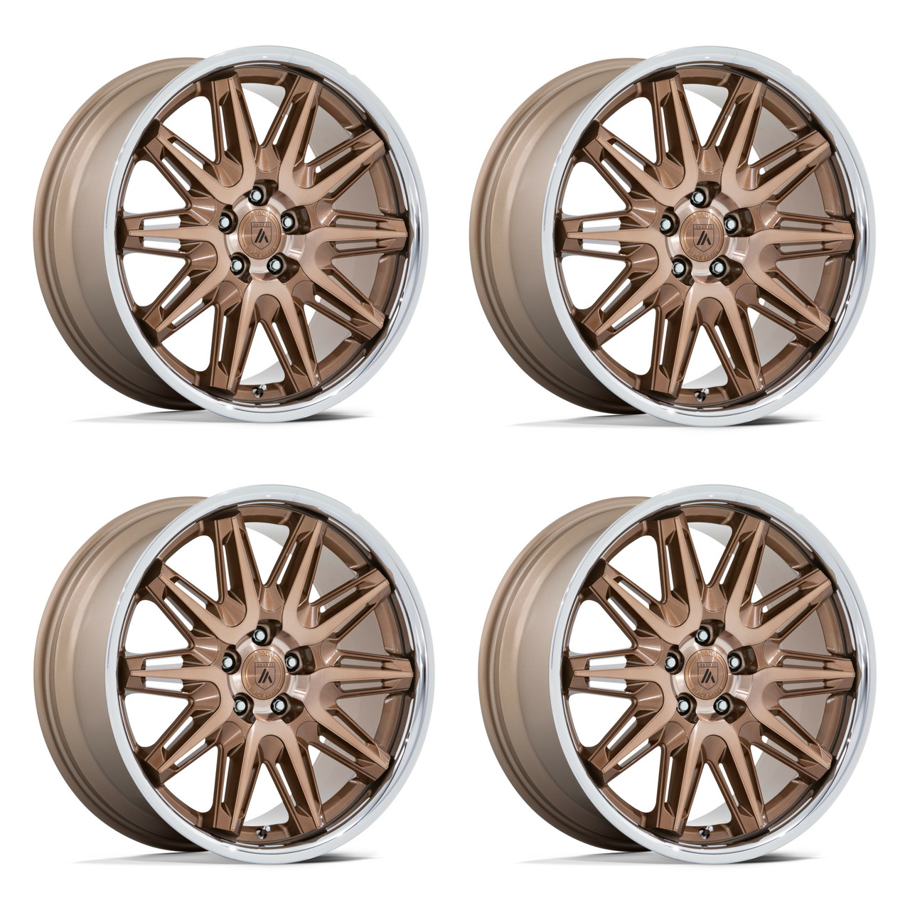 Set 4 20" Asanti Black ABL-47 Imperator Bronze Machine Bronze Tint 20x10.5 5x112 38mm