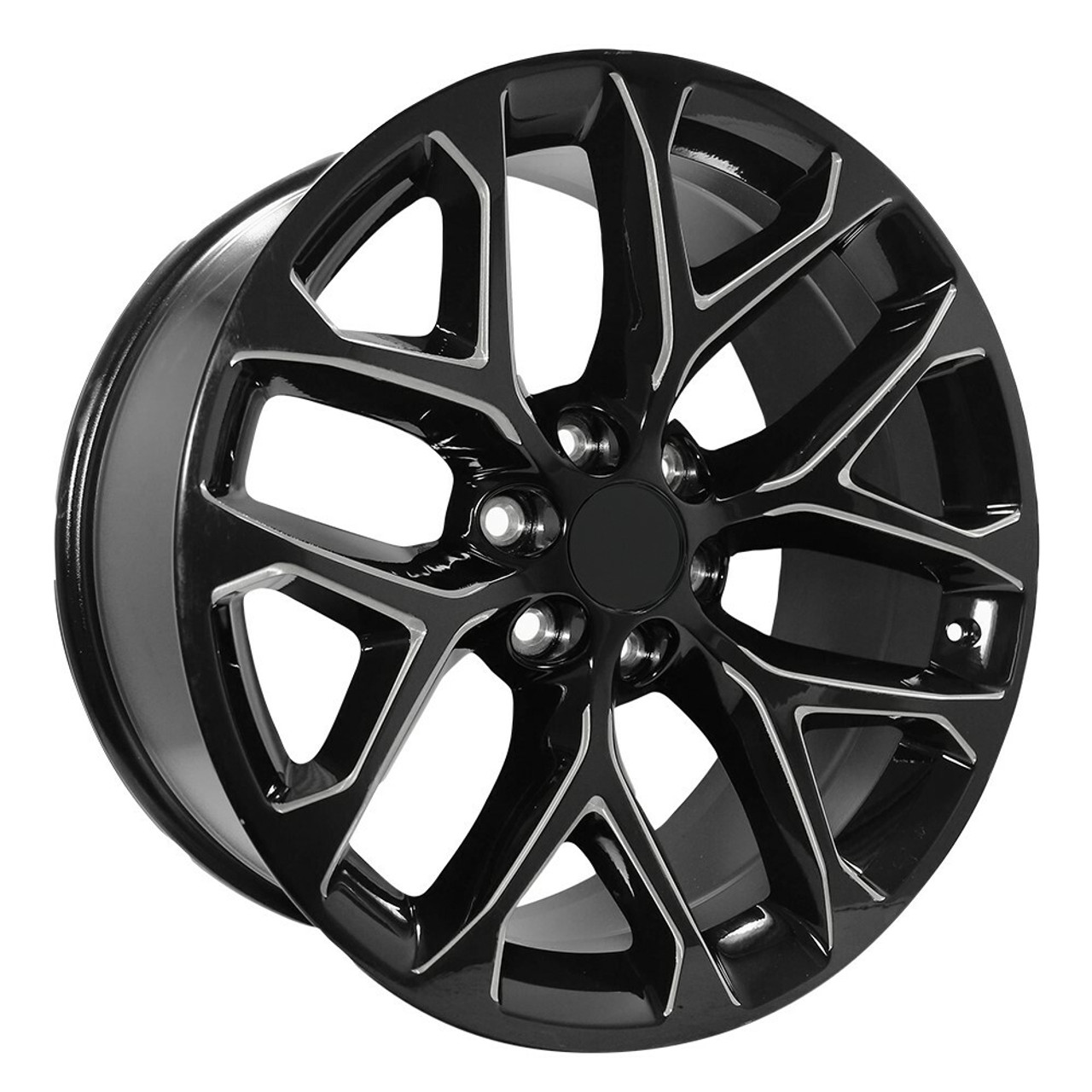 Set 4 Performance Replicas PR177 26x10 6x5.5 Gloss Black Milled Wheels 26" 24mm