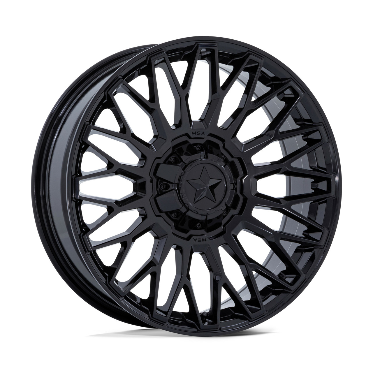 MSA Offroad Wheels M50 Clubber 20x7 4x137 4x156 Gloss Black Wheel 20" 0mm Rim