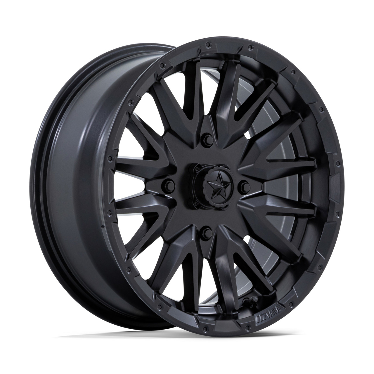 24" MSA Offroad Wheels M49 Creed Matte Black 24x7 Wheel 4x137 0mm Rim