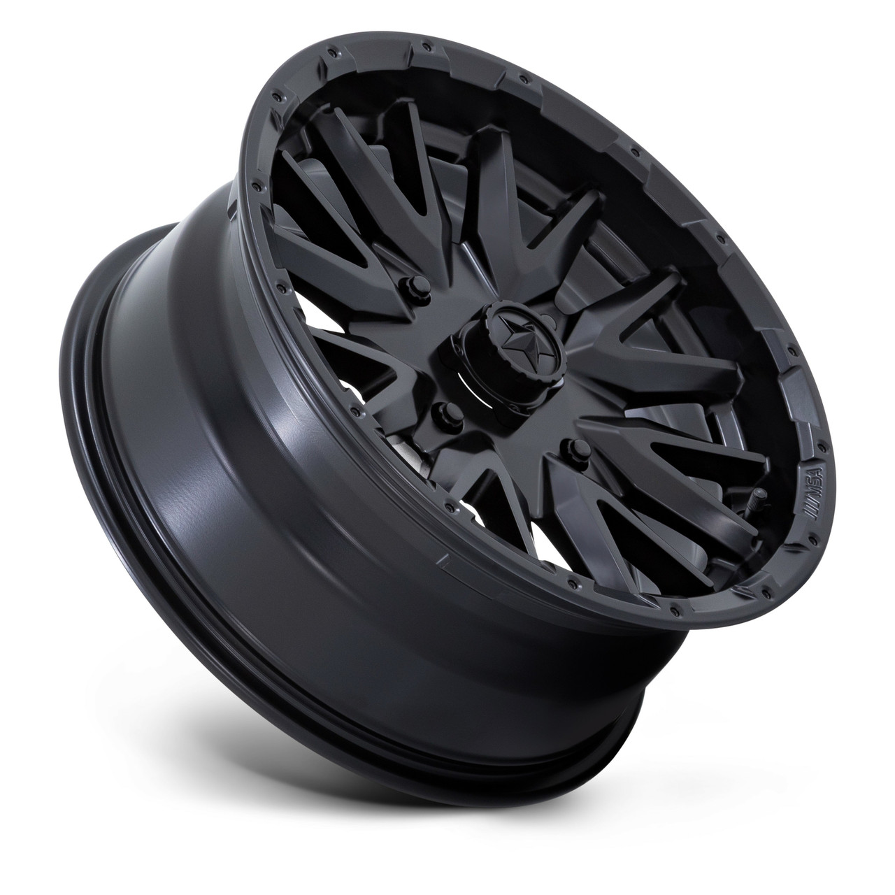 24" MSA Offroad Wheels M49 Creed Matte Black 24x7 Wheel 4x156 0mm Rim