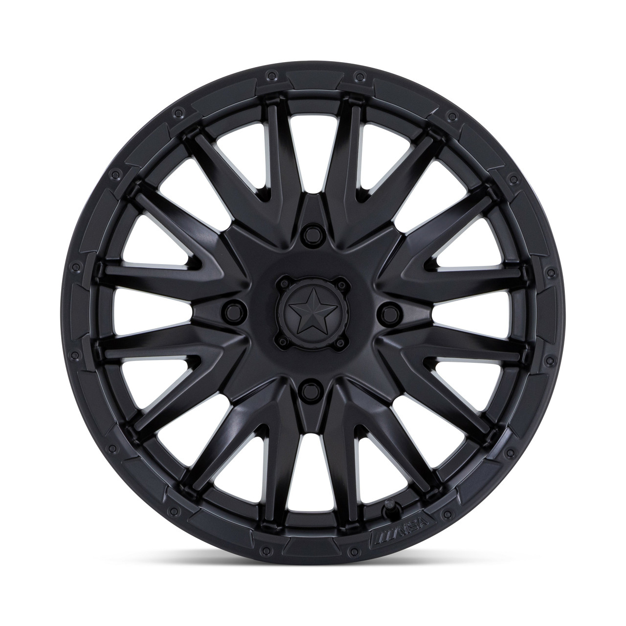 Set 4 24" MSA Offroad Wheels M49 Creed Matte Black 24x7 Wheels 4x156 0mm Rims