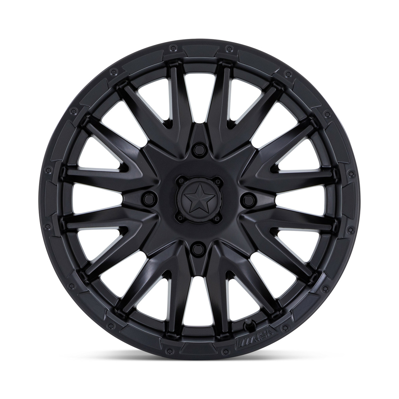 Set 4 24" MSA Offroad Wheels M49 Creed Matte Black 24x7 Wheels 4x156 0mm Rims