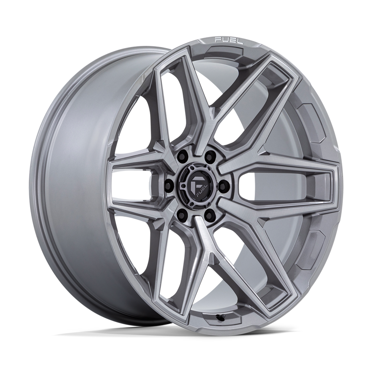 Set 4 22" Fuel 1PC Flux Platinum 22x10 Wheels 8x180 -18mm Lifted For Chevy GMC