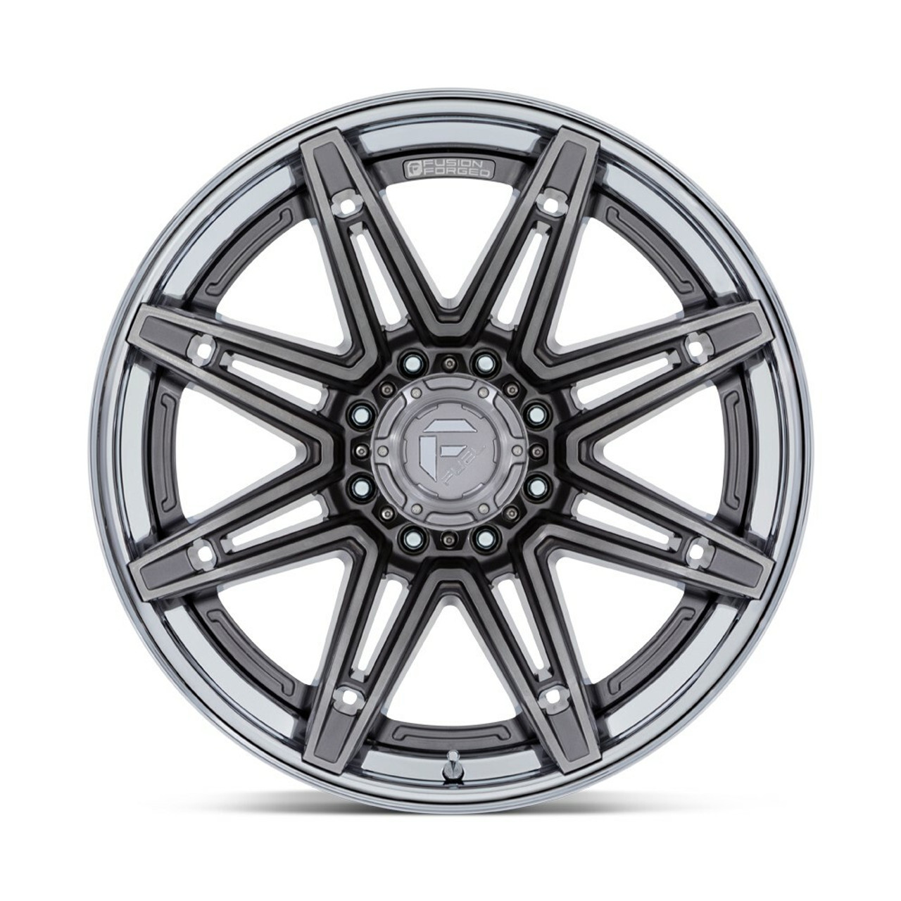 Set 4 Fuel FC403 Burn 22x12 6x5.5 Platinum Chrome Lip 22" -44mm Lifted Wheels