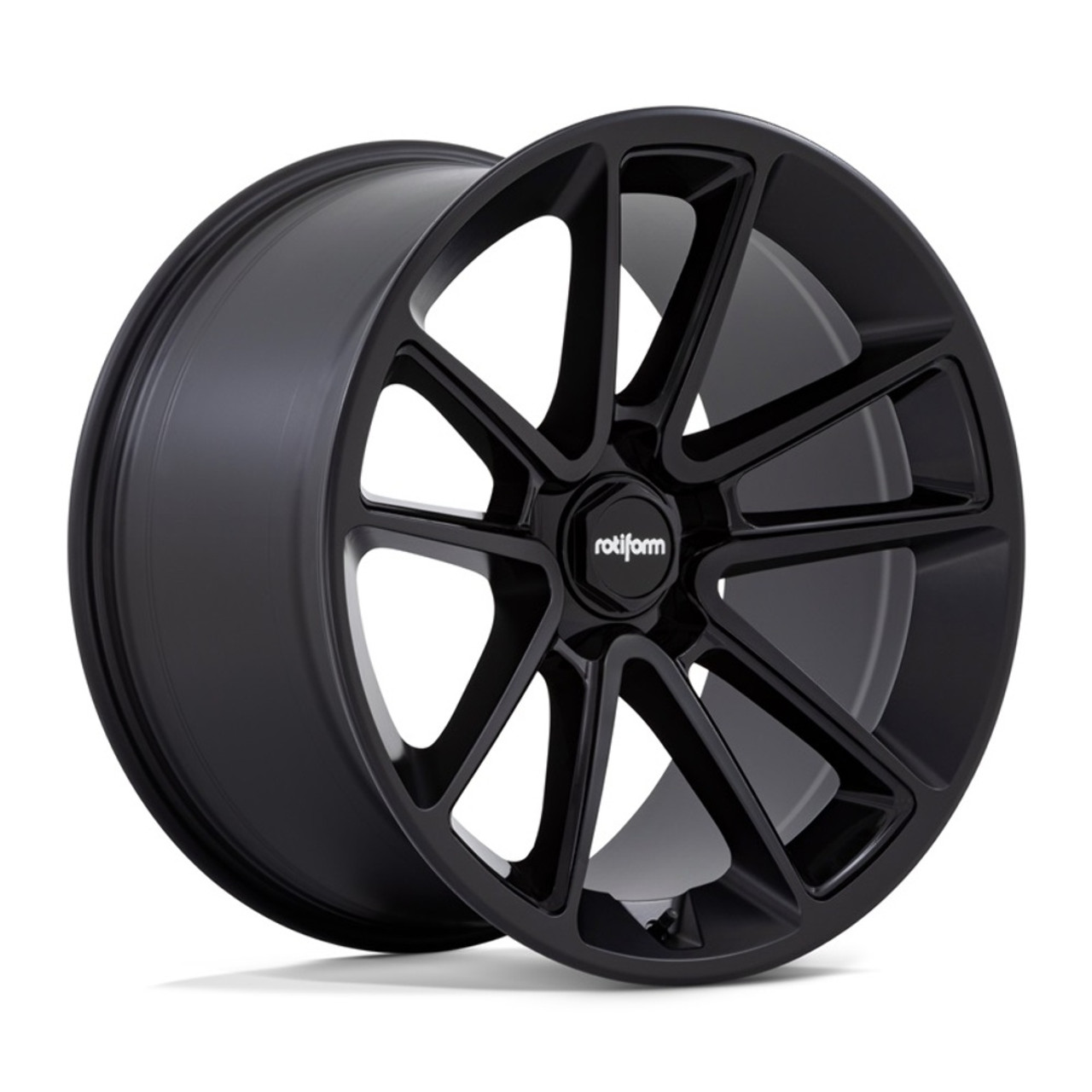 Rotiform  R194 Btl 21x10.5 5x4.5 Matte Black Cap Inside Spoke Wheel 21" 45