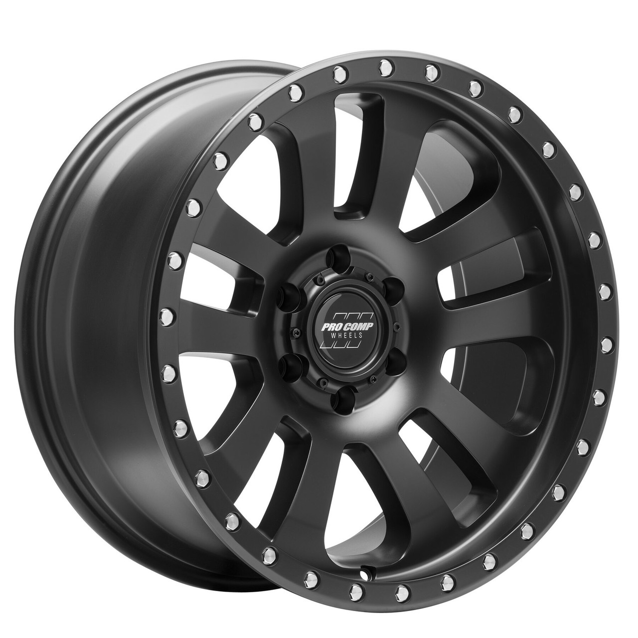 17" Pro Comp PA46 Prodigy Matte Black 17x9 Wheel 5x5 -6mm Lifted For Jeep Truck