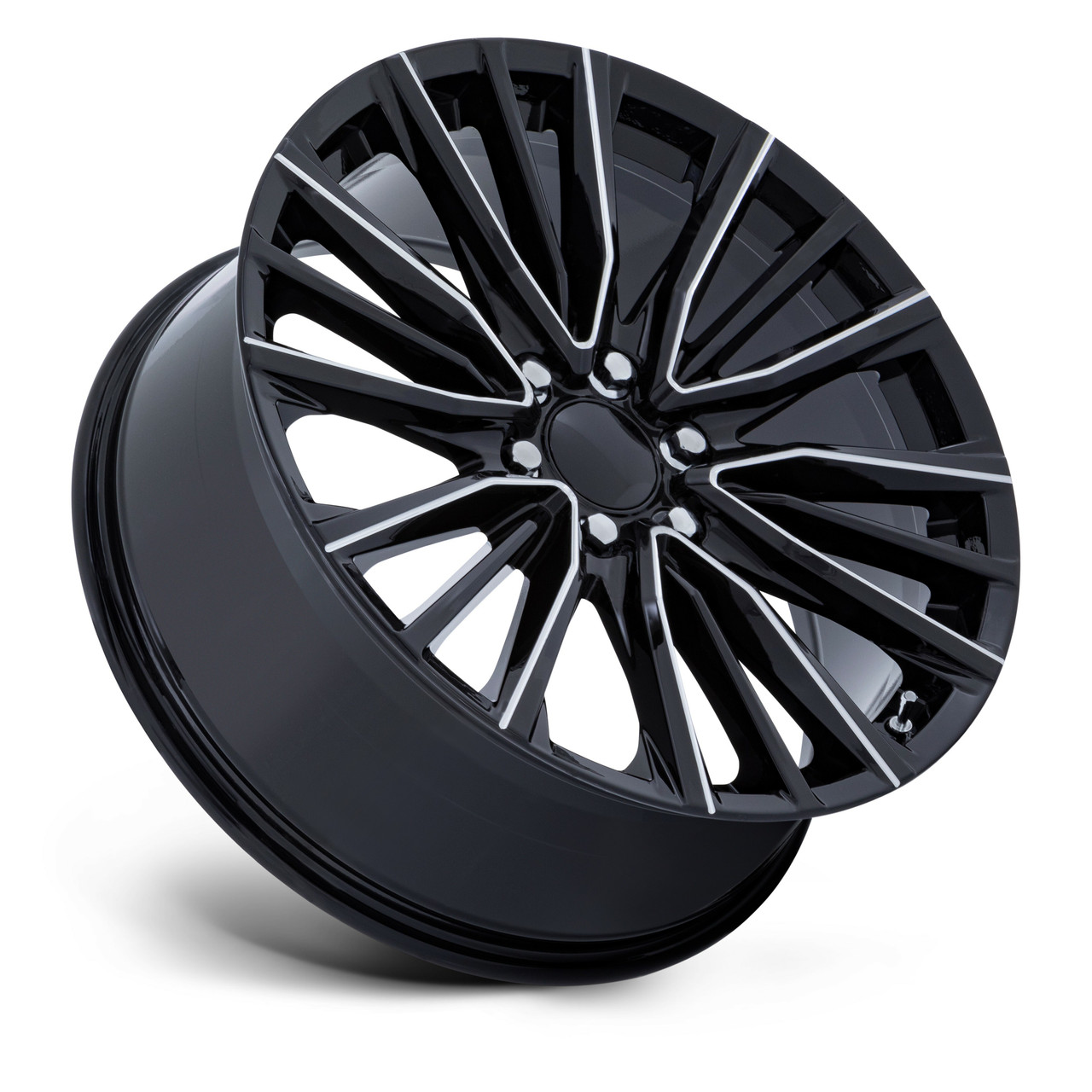 24" Performance Replicas PR223 Gloss Black Milled 24x10 Wheel 6x5.5 28mm Rim