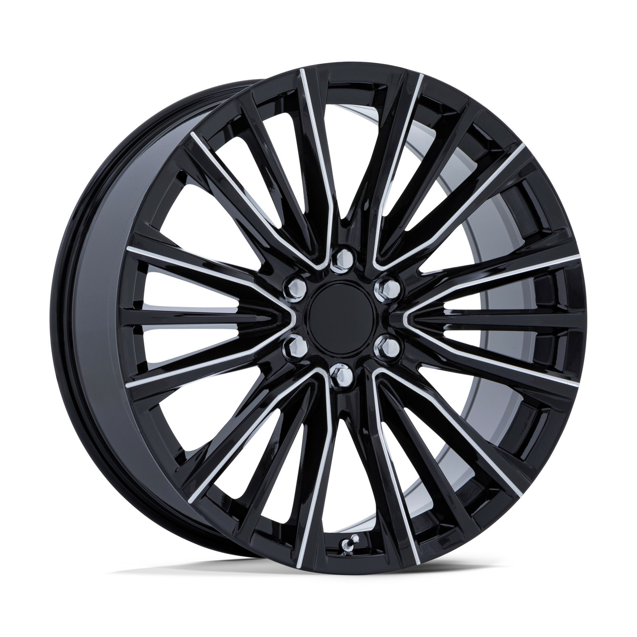 Set 4 24" Performance Replicas PR223 Gloss Black Milled 24x10 Wheels 6x5.5 28mm