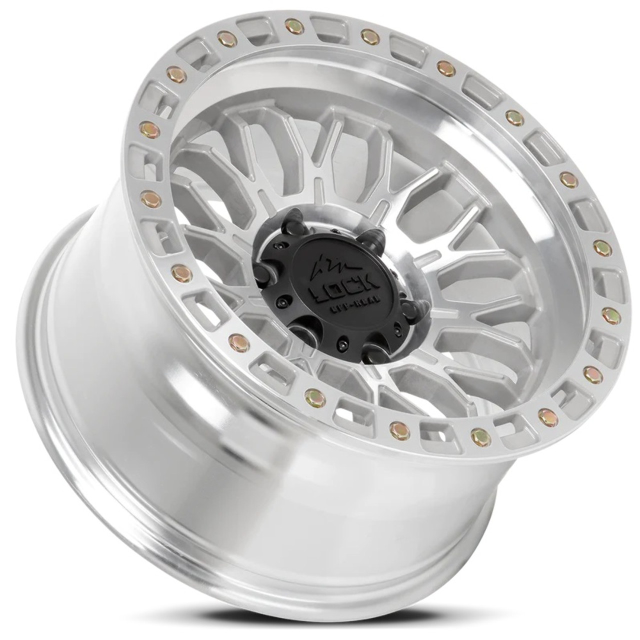 17" Lock Offroad Combat Machine With Clear Coat 17x9 Wheel 6x5.5 1 Rim