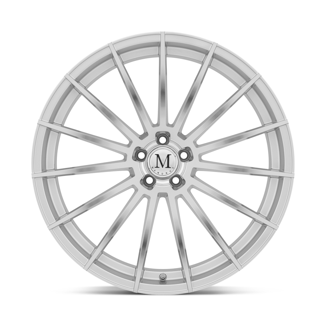 22" Mandrus Stirling Silver W/ Mirror Cut Face 22x11.5 Wheel 5x112 32mm Rim