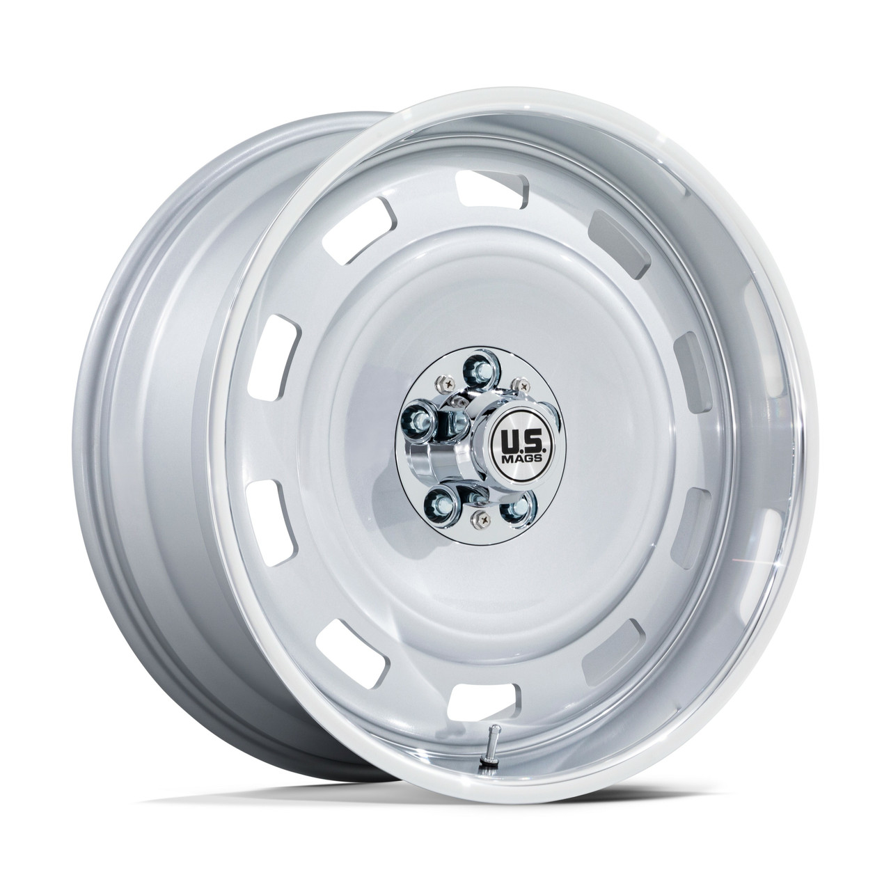 Set 4 22" US Mag 1PC UC143 Scottsdale Silver Diamond Cut Lip 22x10.5 5x5 0mm