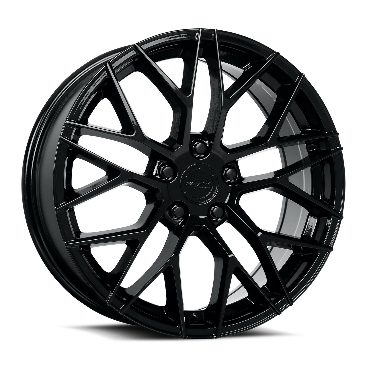 18" Katana Wheels KR01 Glossy Black 18x8 Wheel 5x100 40mm Rim