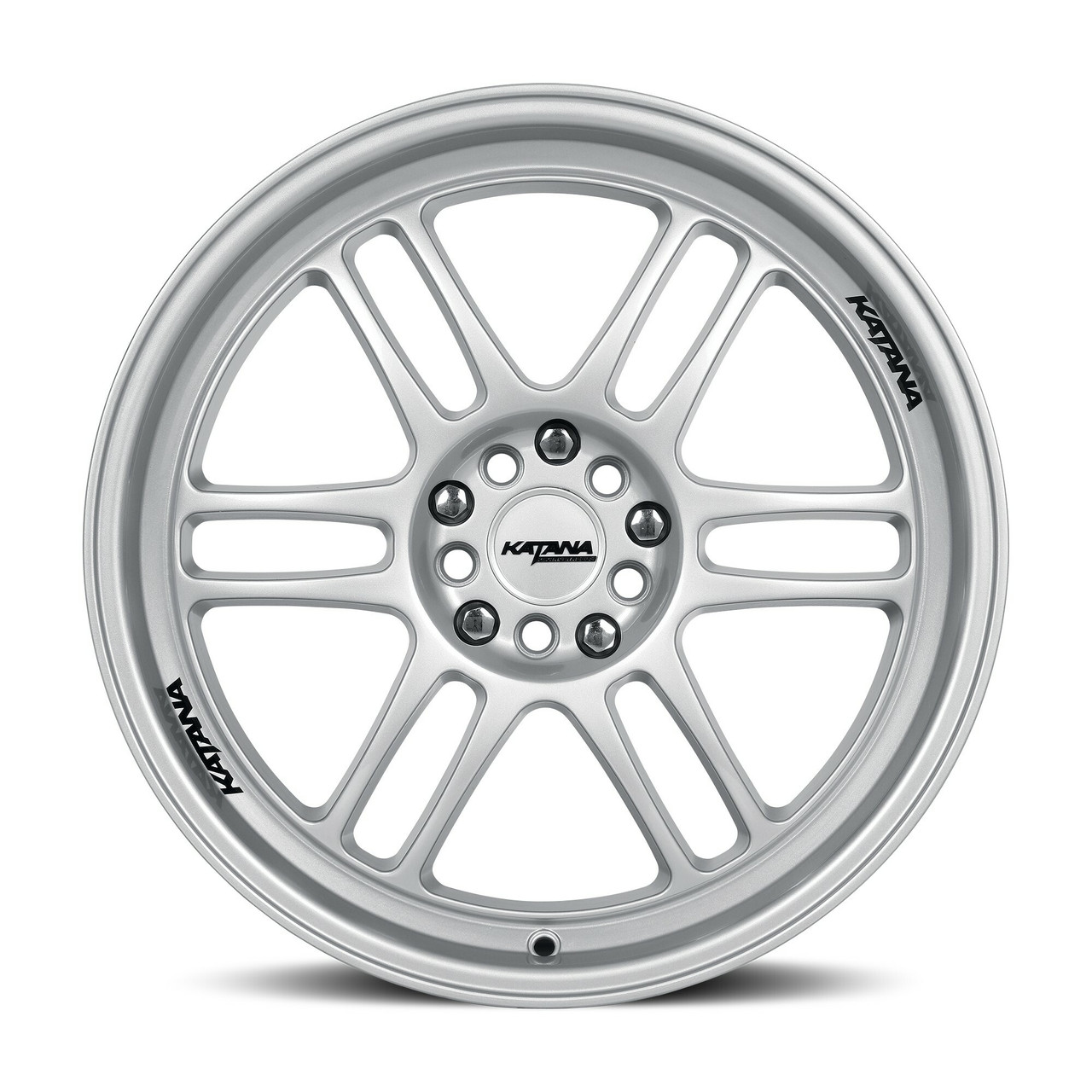 17" Katana Wheels KR02 Glossy Sliver 17x7.5 Wheel 5x100 5x4.5 40mm Rim