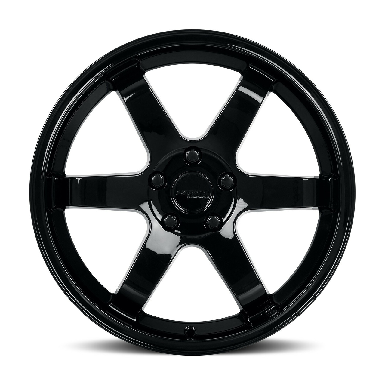18" Katana Wheels KR08 Glossy Black 18x8 Wheel 5x100 40mm Rim
