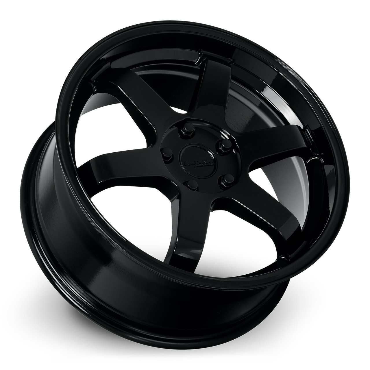 18" Katana Wheels KR08 Glossy Black 18x8 Wheel 5x100 40mm Rim
