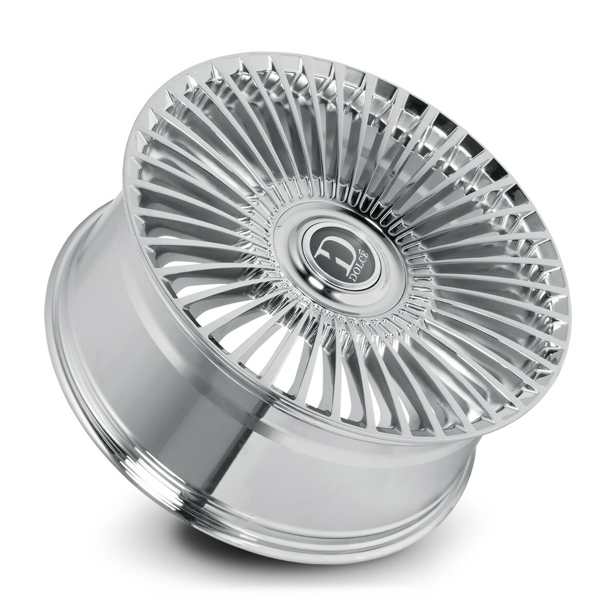 22" Dolce Luxury Trento 22x10.5 5x108 5x112 40mm Chrome with Floating Cap Wheel